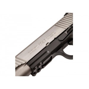 Страйкбольный пистолет Cybergun Colt 1911 Rail Gun Stainless Silver CO2 Full Metal - Blowback - 180531